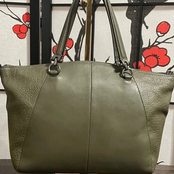 PRAIRIE SATCHEL (COACH F56818) Sage Green/DARK GUNMETAL EUC - Picture 3 of 16